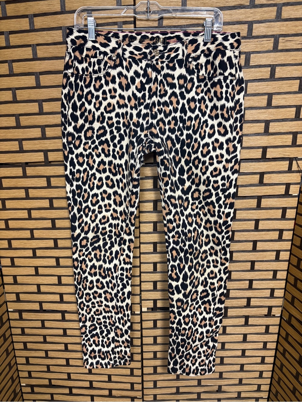 Kate spade tan leopard print broome street jeans size 30